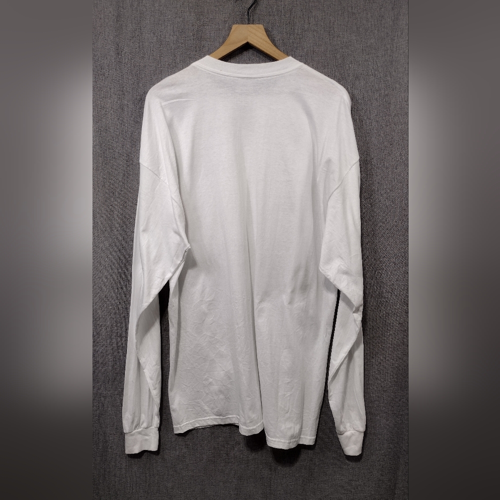 Fruit Of The Loop Snowman Cowboy Dogs Long Sleeve Shirt Mens XXL White Holiday - Picture 5 of 9